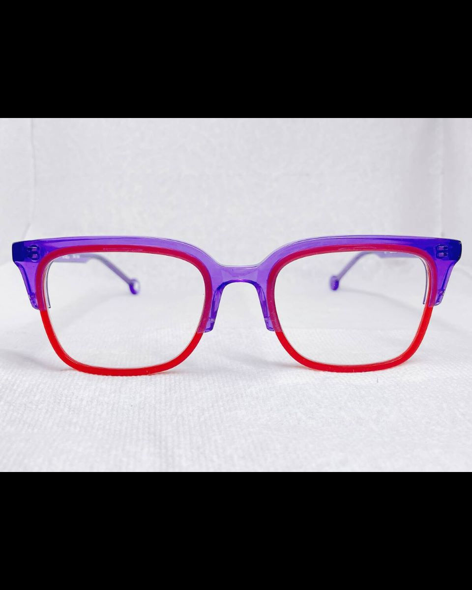 Thumbnail: L.a. Eyeworks MULLET GIO Unisex Full Rim Eyeglasses 49□18 145 Violet.