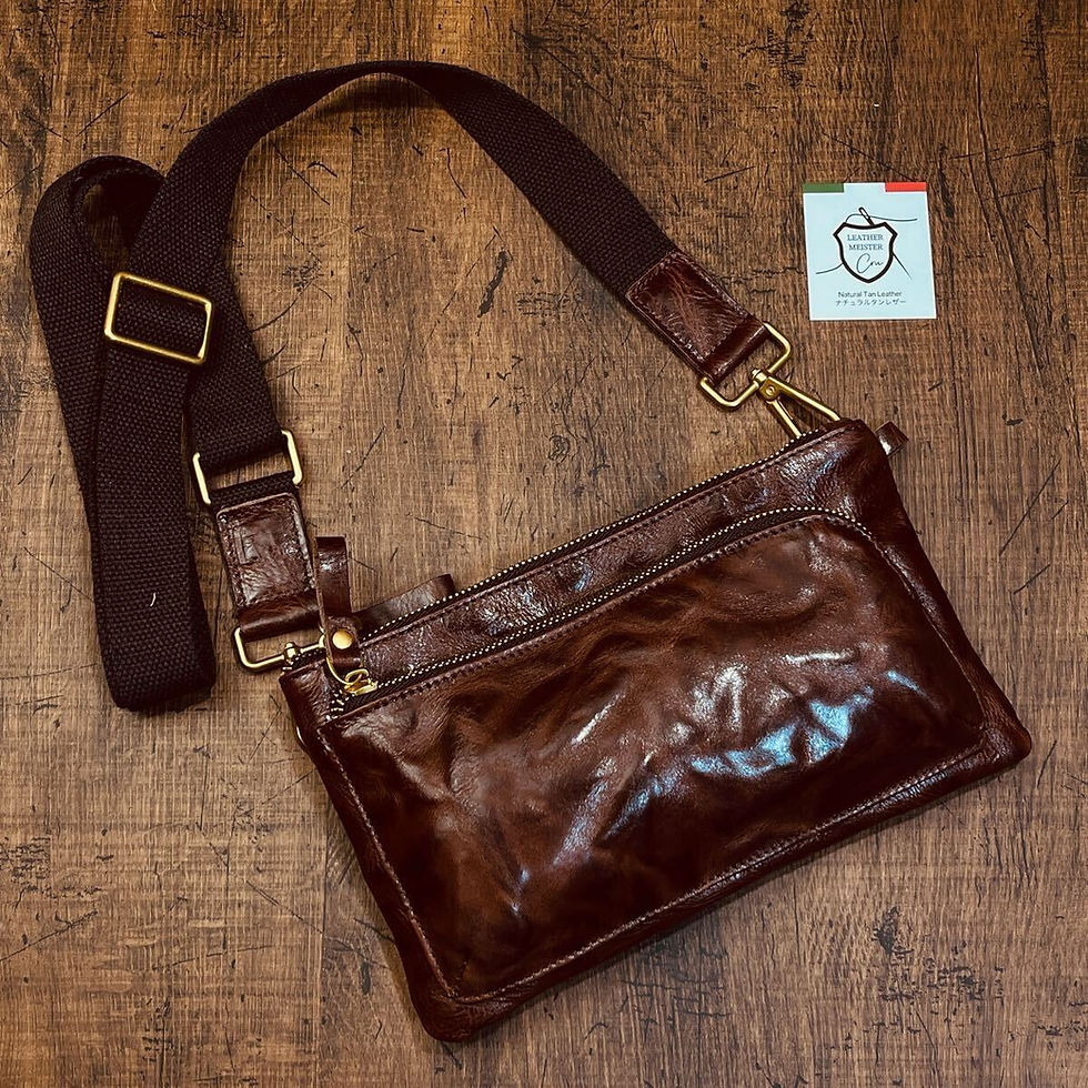 Thumbnail: Sacoche cowhide bag handmade in Japan.