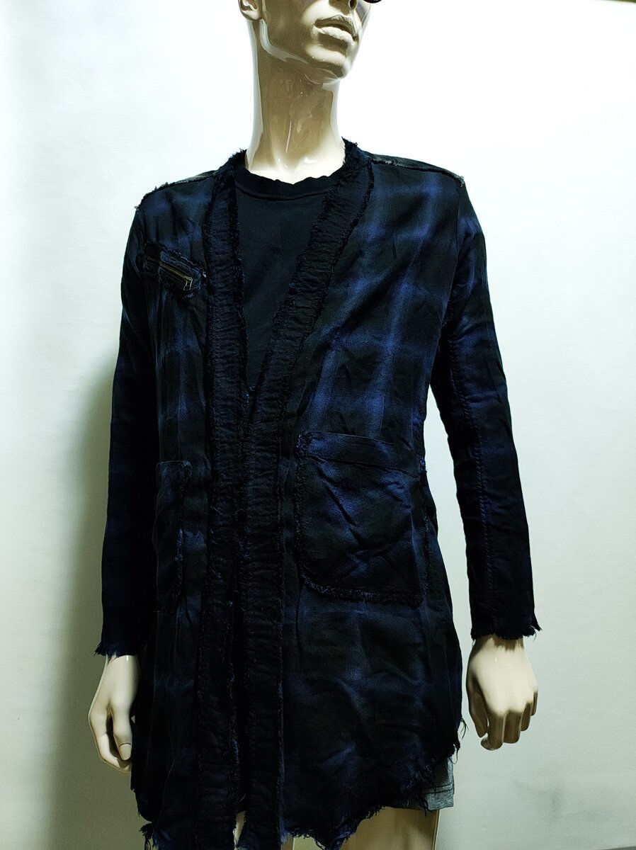 Thumbnail: 14th Addiction plaid cardigan unisex
