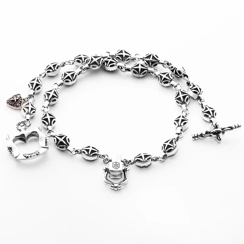 Thumbnail: Lord Camelot Silver Garnet Necklace