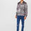 Thumbnail: DIESEL Men's Optical Graphic Print Long Sleeve Satin Shirt