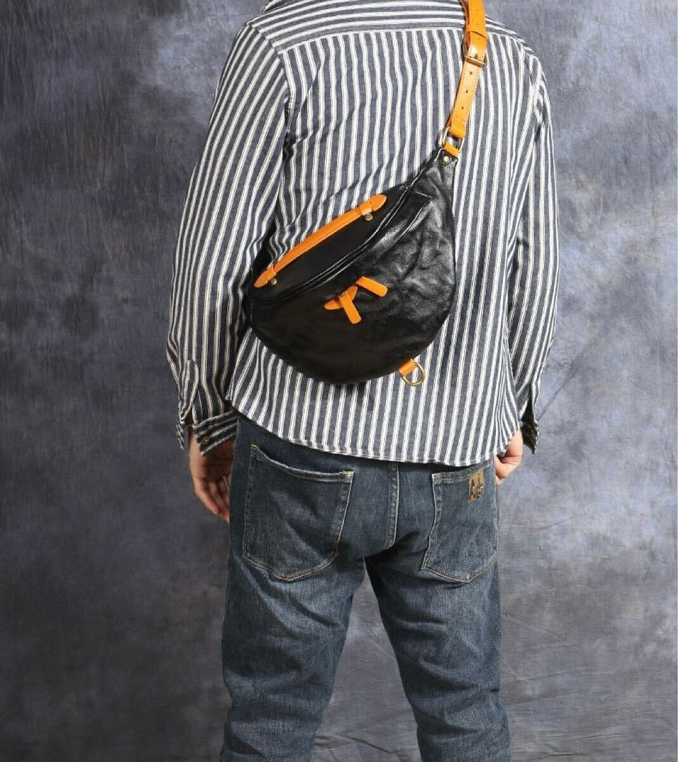 Thumbnail: Body Bag cowhide handmade in Japan.