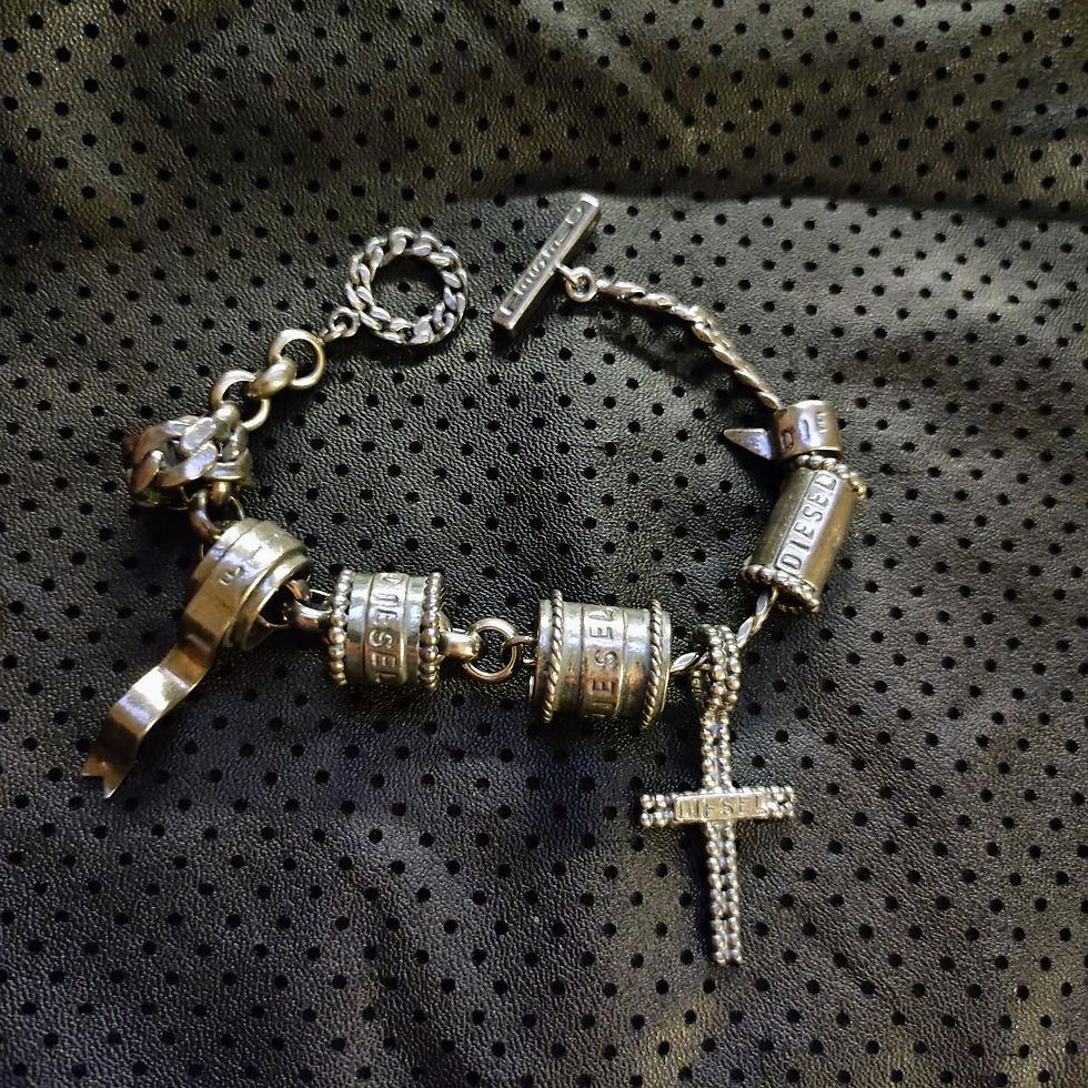 Thumbnail: Diesel Silver 925 bracelet with beads, Probably female.
