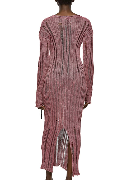 Thumbnail: DIESEL Long Sleeves Bodycon Maxi Dress [M-MARYLAND] [Daphne Pink]