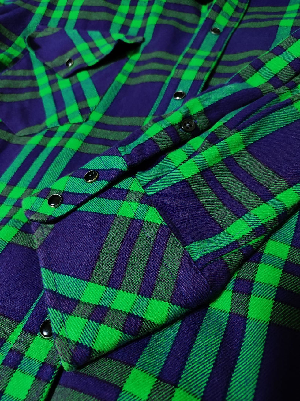 Thumbnail: DIESEL Diesel Western-style checkered shirt in turquoise and purple Size XL