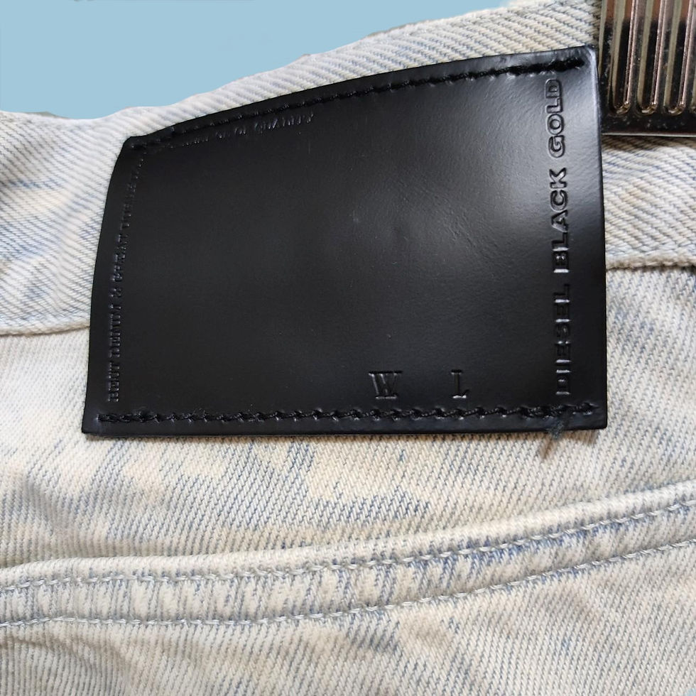 Thumbnail: DIESEL BLACK GOLD Scuffed bleached fringe slim fit Jeans W32