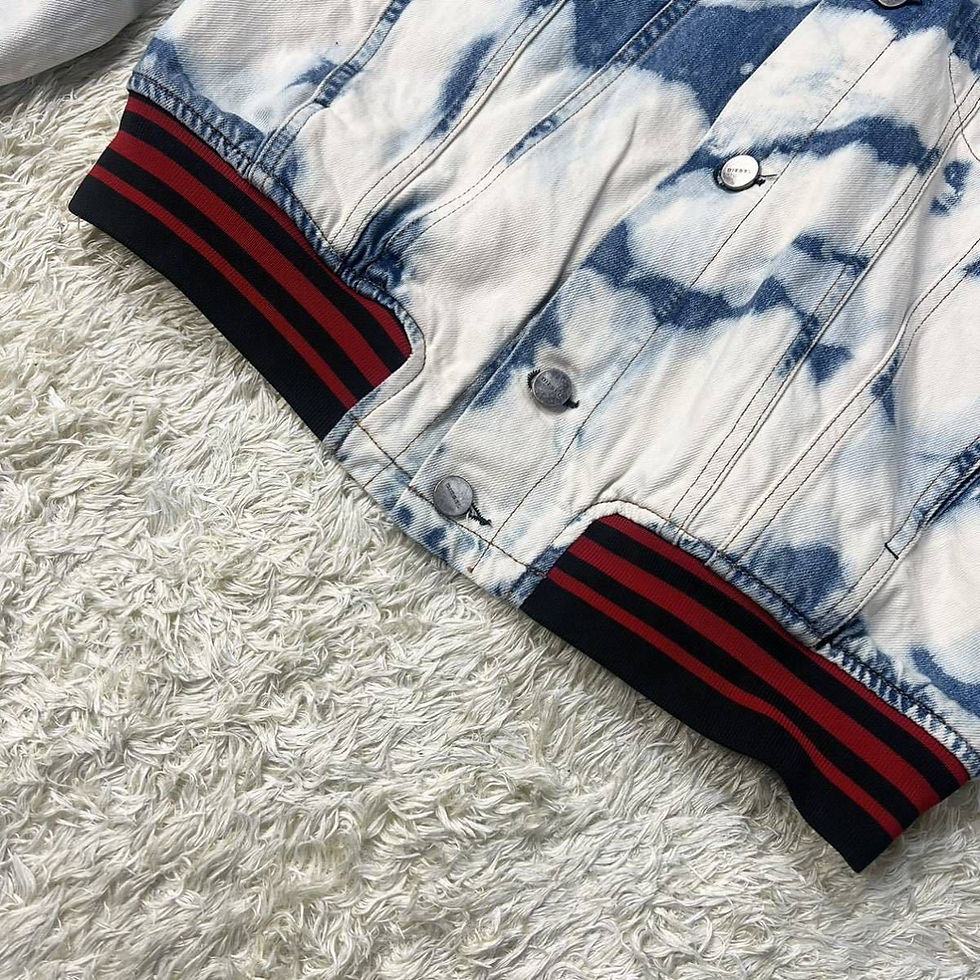 Thumbnail: Diesel D-Shan indigo denim jacket, bleached trim
