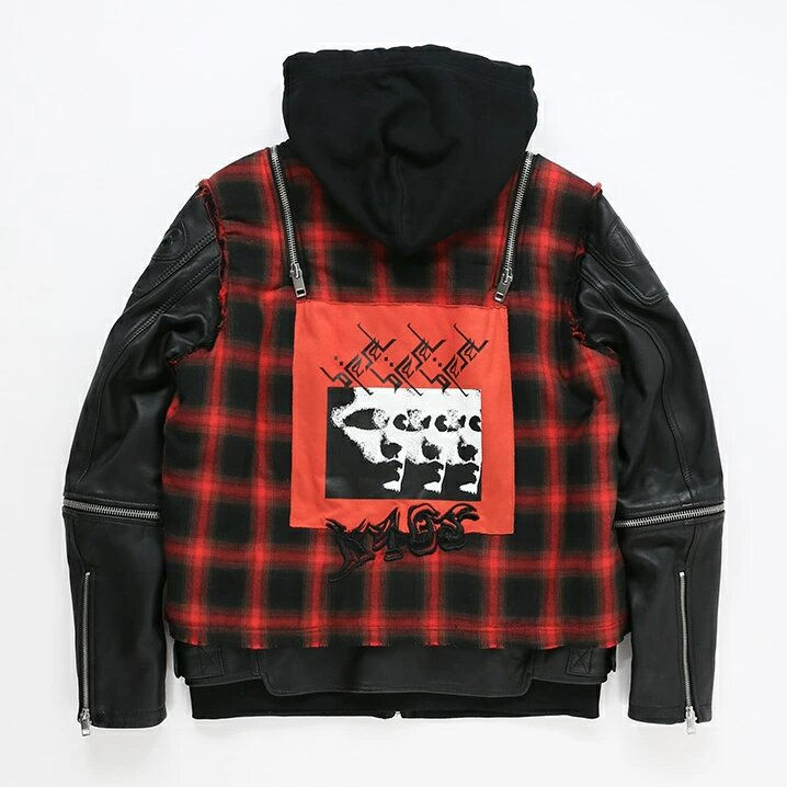 Thumbnail: DIESEL Leather jacket with triple-layer effect Size L