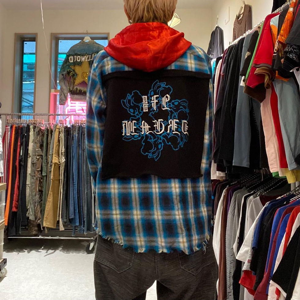 Thumbnail: Diesel plaid shirt with hood UNISEX XS Oversize