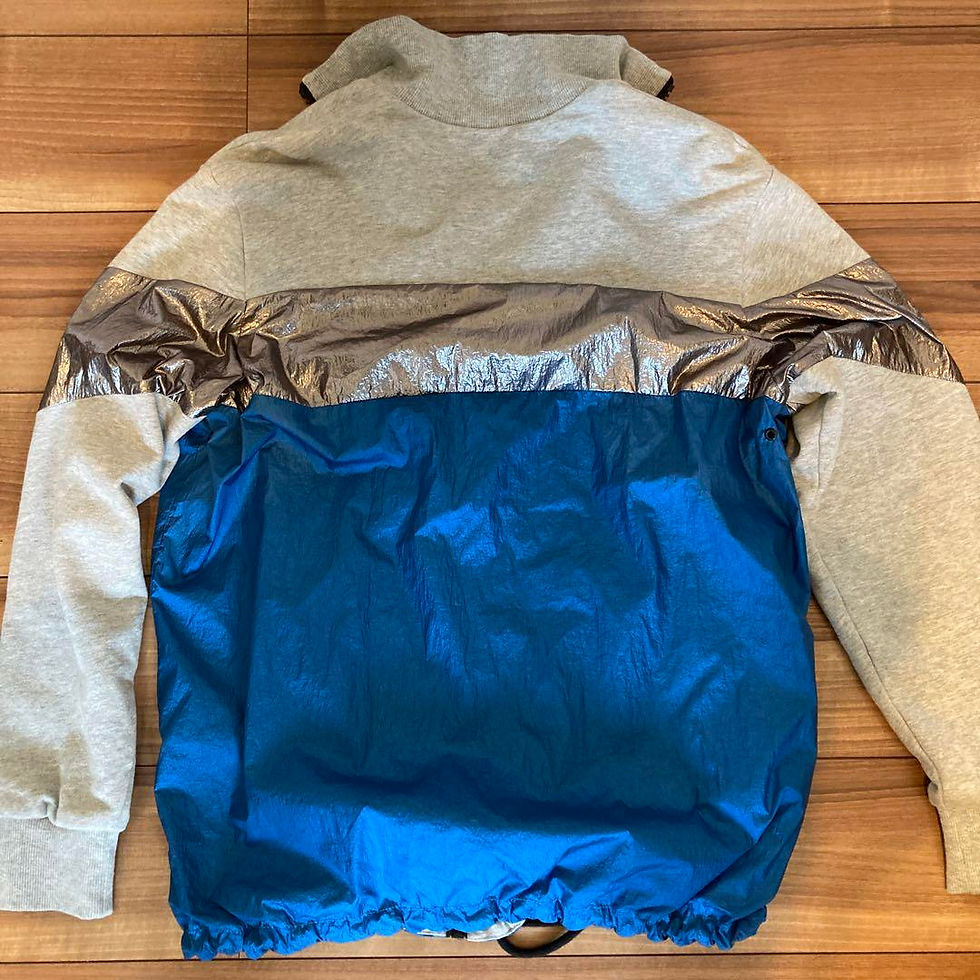 Thumbnail: Diesel silver nylon and cotton zip jacket