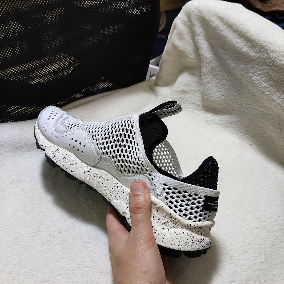 Thumbnail: Flower Mountain White Slider Sneakers Size 44 (but oversized)