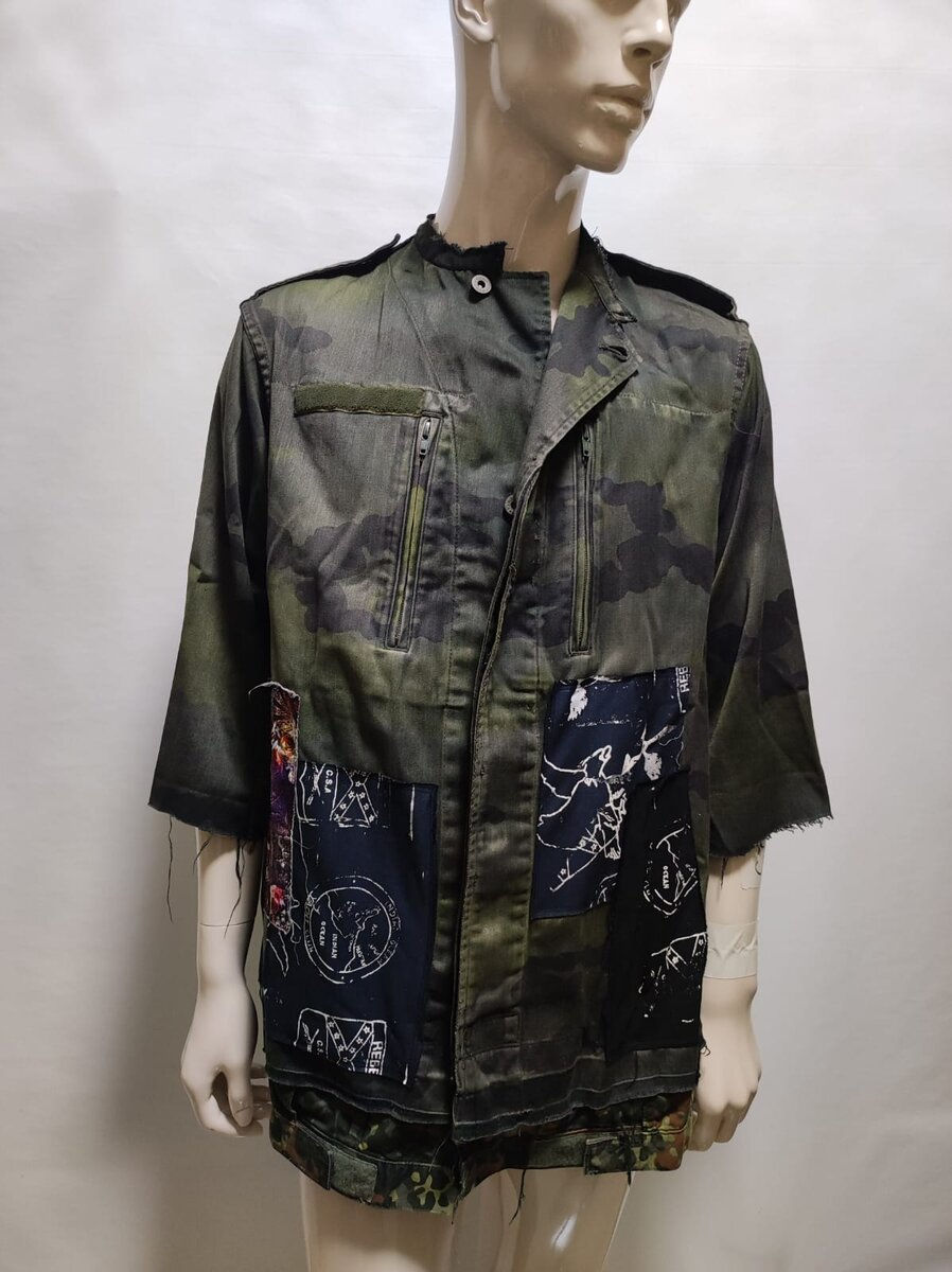 Thumbnail: Cote Mer patchwork boro jacket