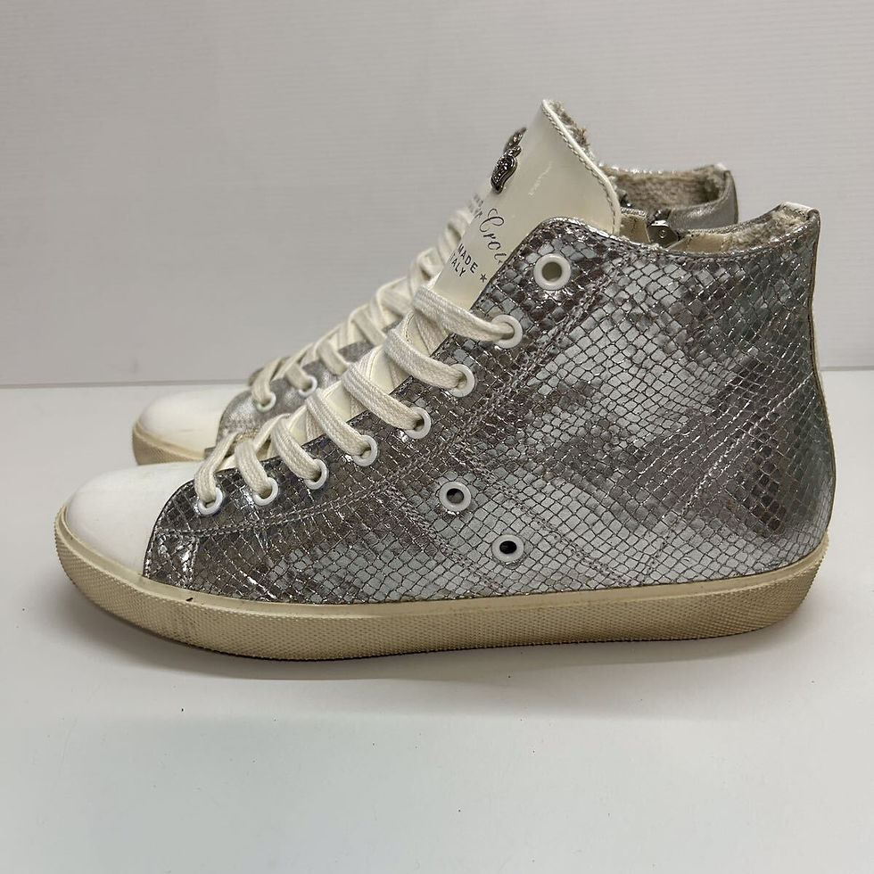 Women's Leather Crown sneakers made of Italy Size 38 (approx. 24 cm)