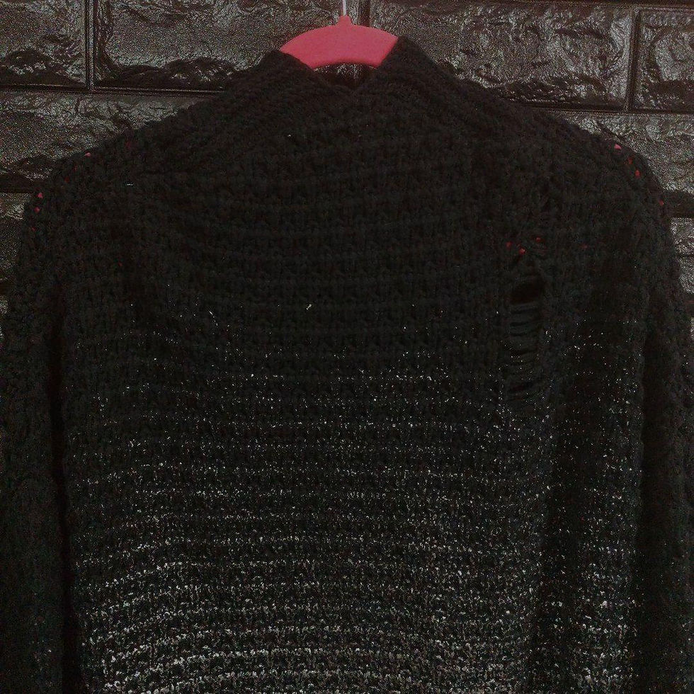Thumbnail: DIESEL black oversized cardigan, loose fit, silver trim.