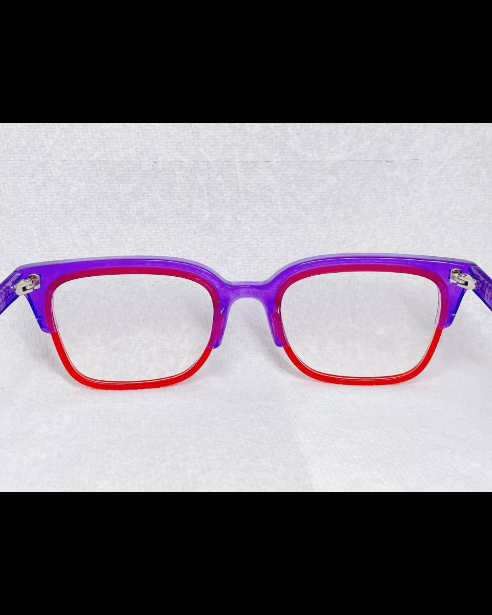 Thumbnail: L.a. Eyeworks MULLET GIO Unisex Full Rim Eyeglasses 49□18 145 Violet.