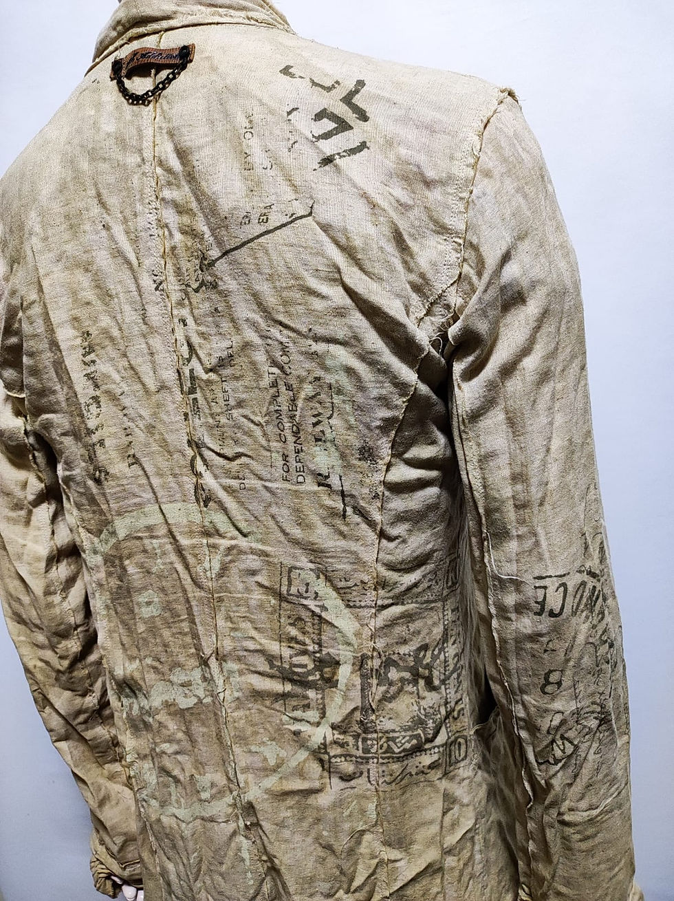 Thumbnail: 14th Addiction Beige Grunge Long Linen Cardigan Size 1 like S-M