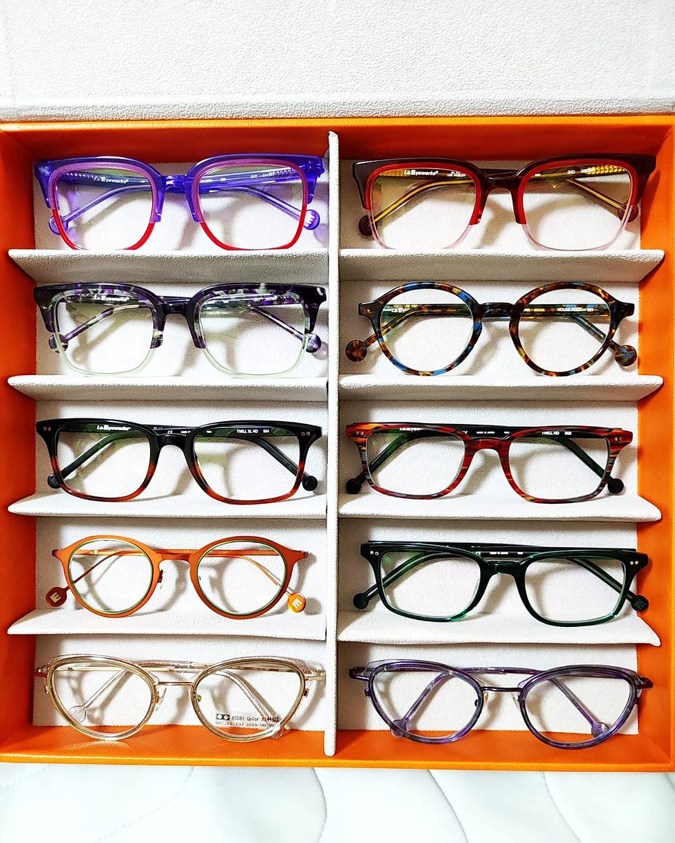 Thumbnail: L.a. Eyeworks MULLET GIO Unisex Eyeglasses 49□18 145 Tortoise-Deep Blue Crystal.