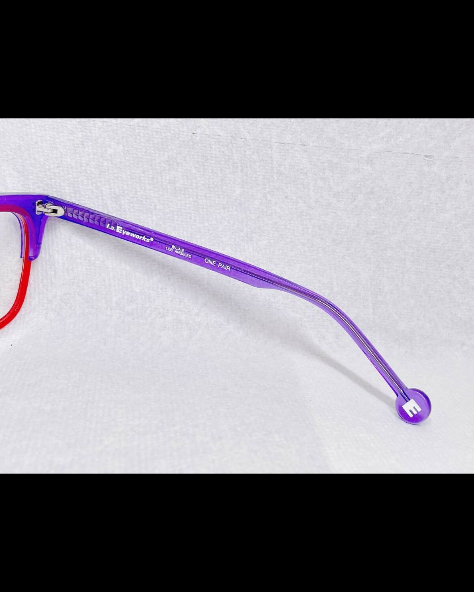 Thumbnail: L.a. Eyeworks MULLET GIO Unisex Full Rim Eyeglasses 49□18 145 Violet.