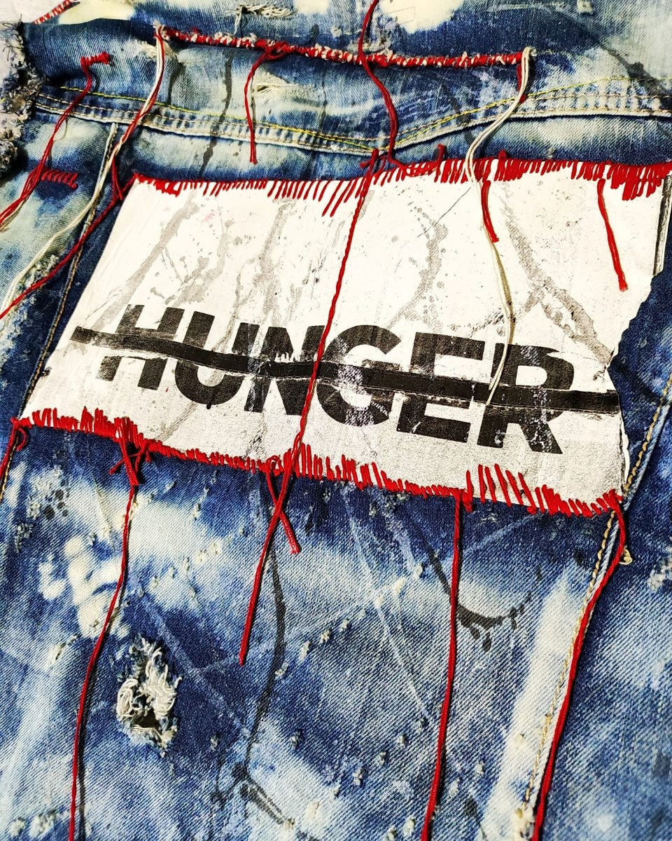 Thumbnail: Mustang Remake Distressed denim Jacket.