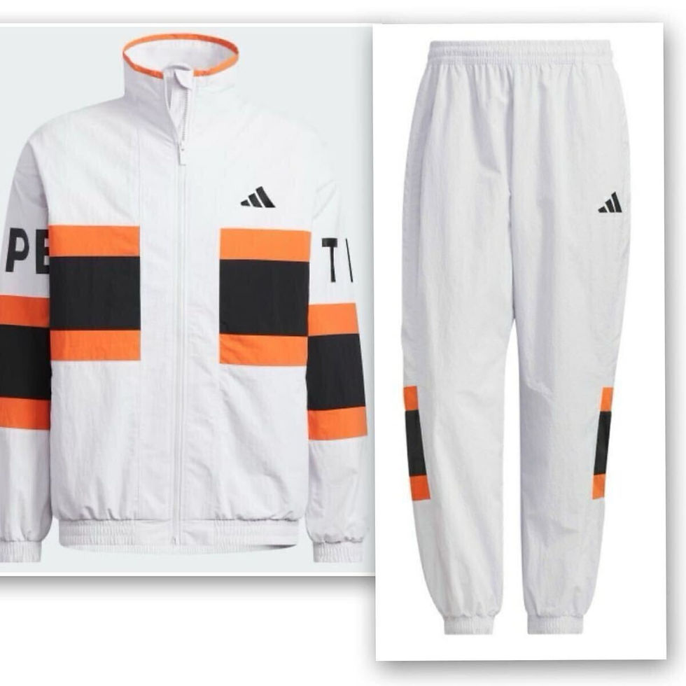 Thumbnail: Adidas tracksuit jacket and trousers set, size L, with mesh lining