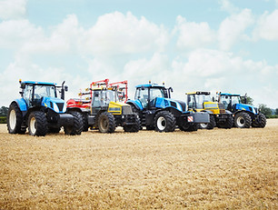 Tractors Parked in the Crop Field