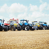 Tractors Parked in the Crop Field