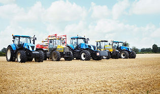 Tractors Parked in the Crop Field