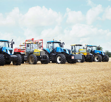 Tractors Parked in the Crop Field
