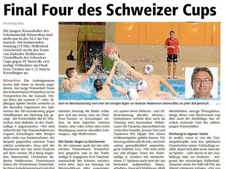 die Wasserballer wollen in die Final Four des Schweizer Cups