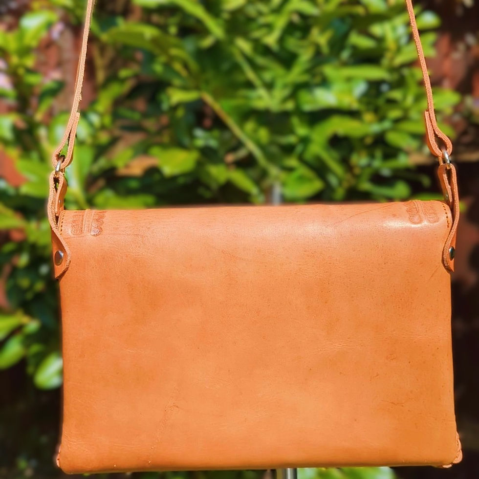 Thumbnail: Sunflower clutch - Leather crossbody bag