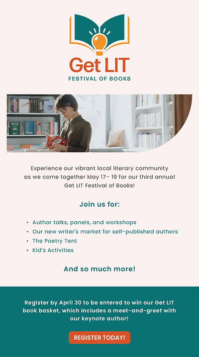 Get Lit Festival of Books website email blast mockup.