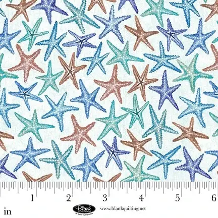 Seatopia Aqua Starfish 100% Cotton