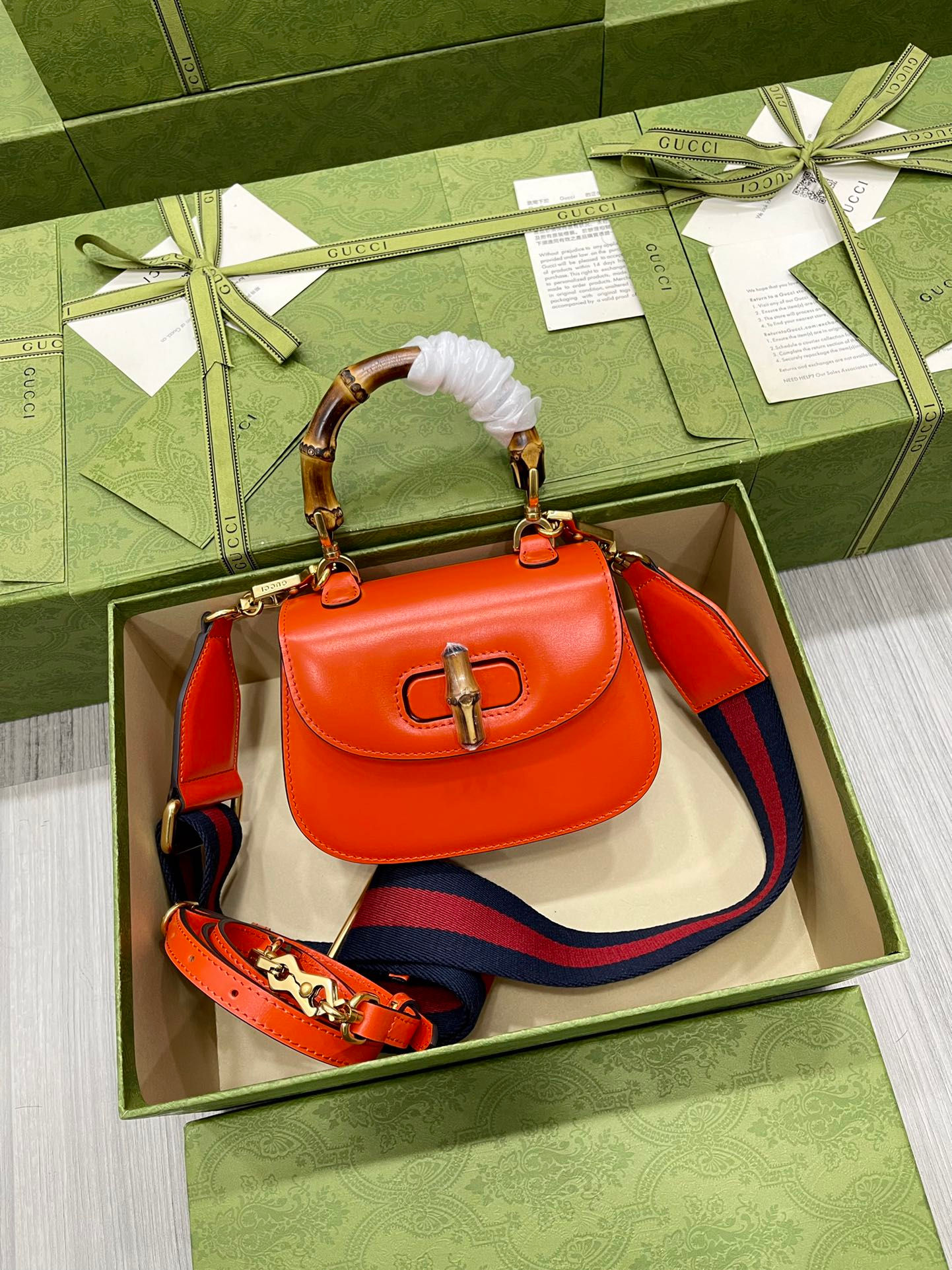 GUCCI BAMBOO 1947 MINI TOP HANDLE BAG