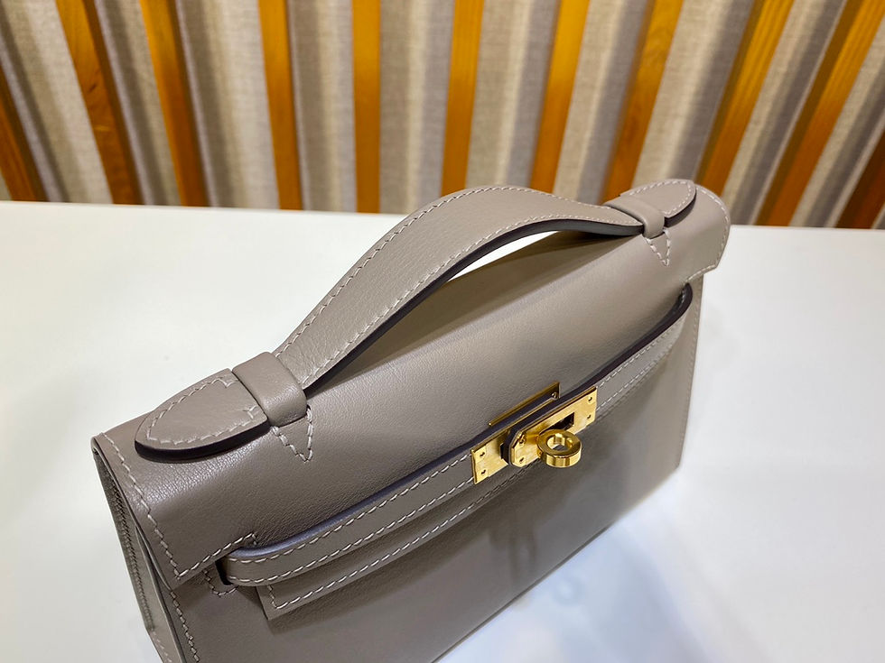 Thumbnail: HERMES KELLY POCHETTE  SWIFT GHW