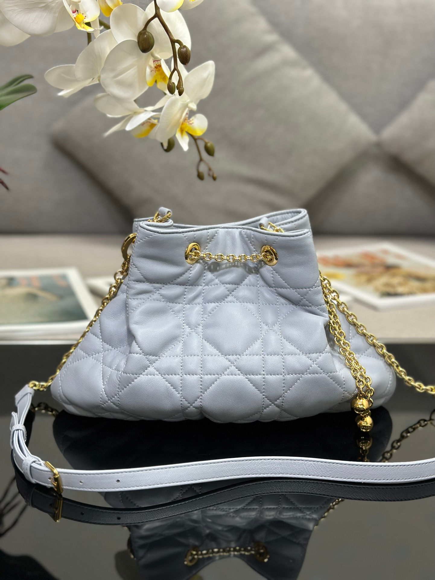 DIOR AMMI MEDIUM BAG MACROCANNAGE LAMBSKIN