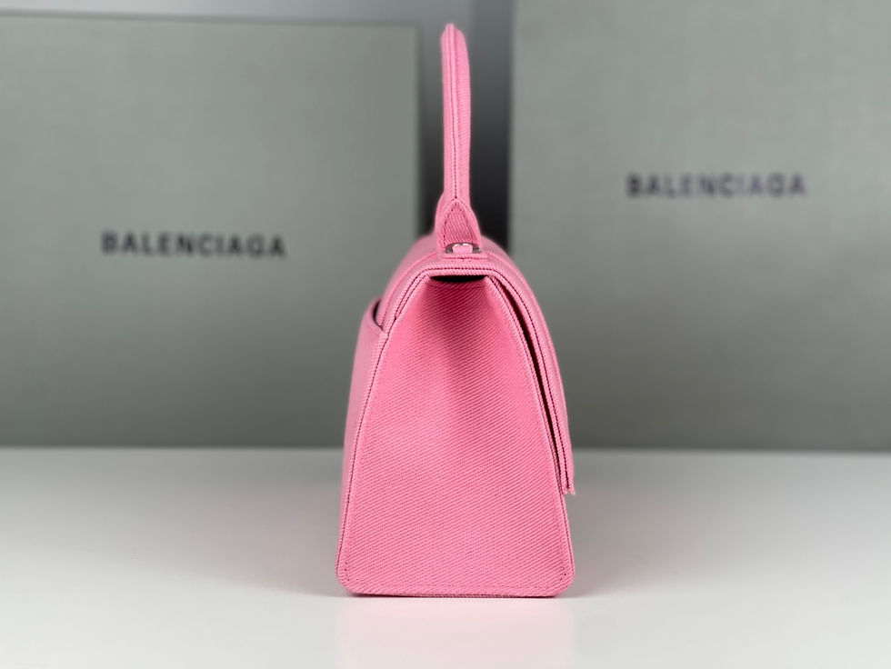 Thumbnail: BALENCIAGA HOURGLASS MINI HANDBAG IN DENIM