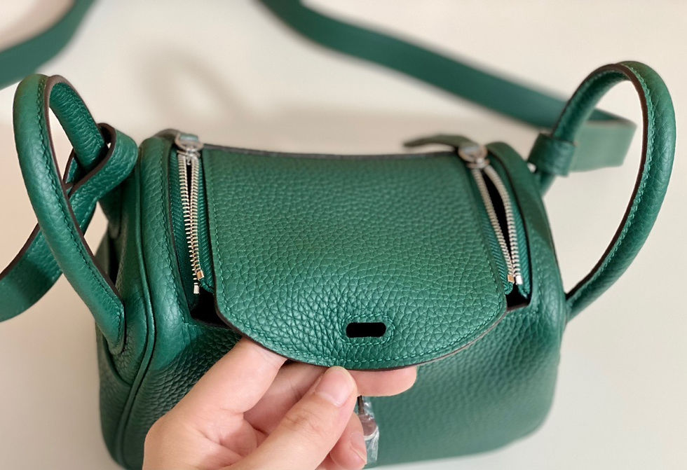 Thumbnail: HERMES MINI LINDY 19 TOGO MALACHITE BAG
