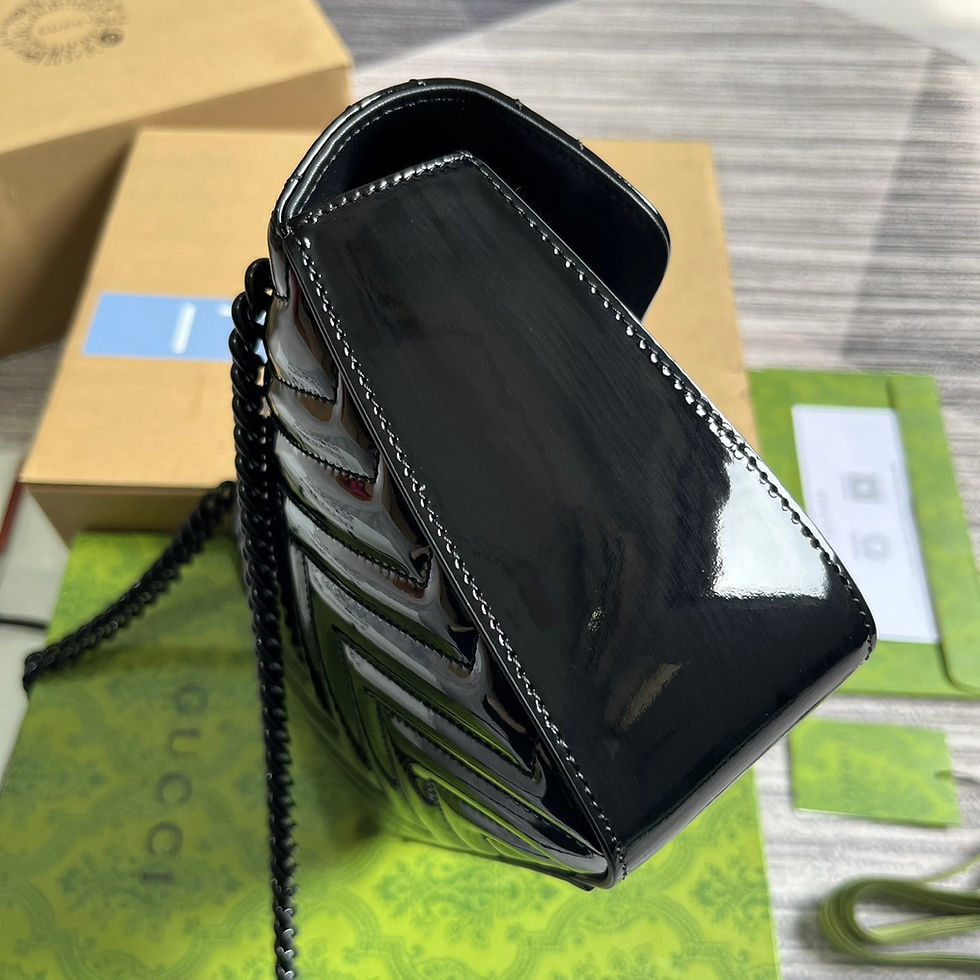 Thumbnail: GUCCI GG MARMONT SMALL SHOULDER BAG PATENT LEATHER