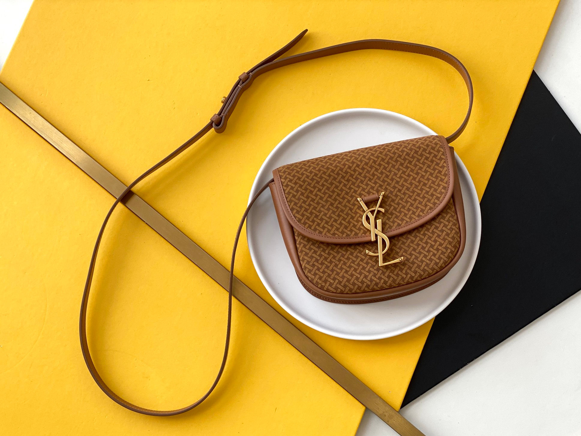 YSL KAIA SMALL SATCHEL IN SHINY CROCODILE