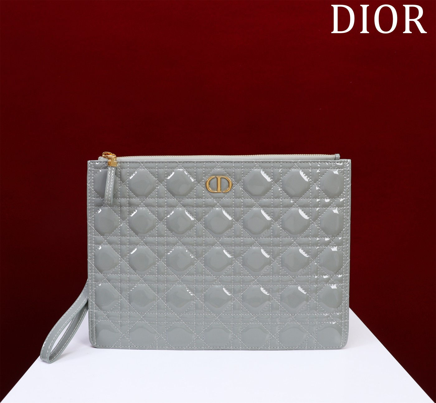 DIOR CARO DAILY POUCH PATENT CANNAGE CALFSKIN