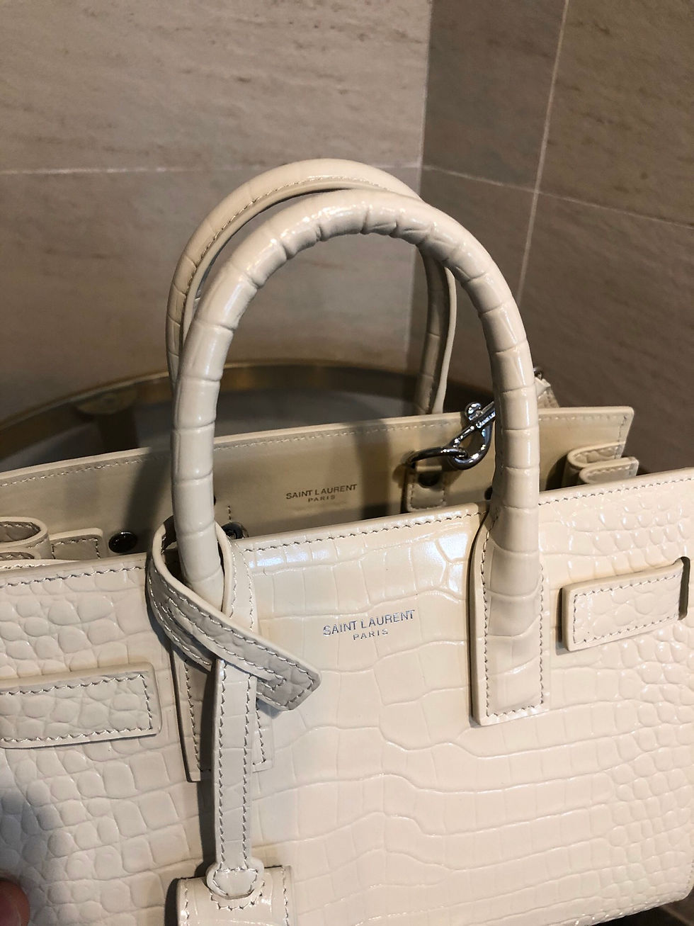 Thumbnail: YSL SAC DE JOUR CROCODILE MINI BAG