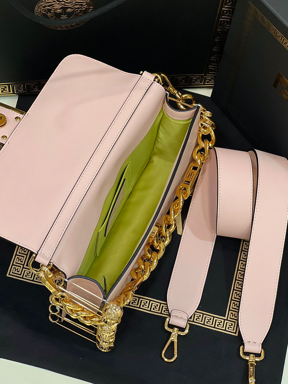 Thumbnail: FENDI X VERSACE BROOCH BAGUETTE BAG