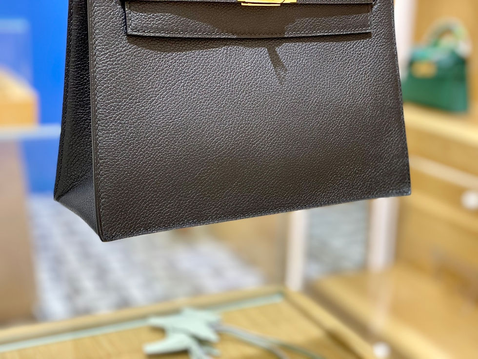 Thumbnail: HERMES KELLY DANSE 22 EVERCOLOR GHW BAG