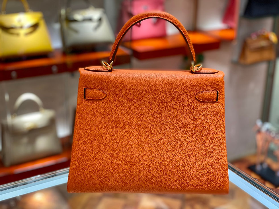 Thumbnail: HERMES KELLY 28 EPSOM ORANGE GHW