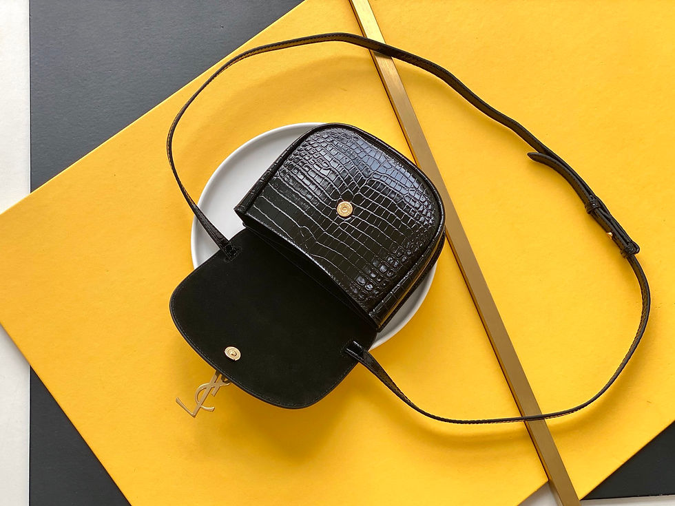 Thumbnail: YSL KAIA SMALL SATCHEL IN SHINY CROCODILE