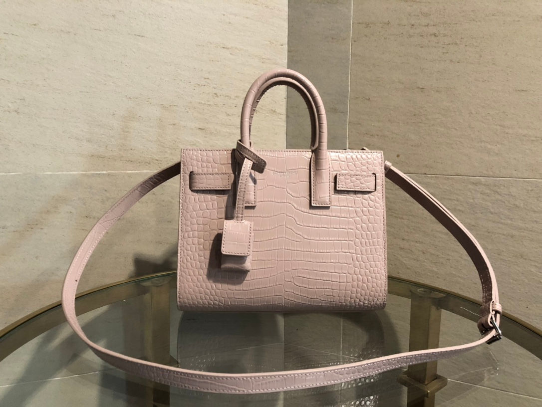 YSL SAC DE JOUR CROCODILE MINI BAG