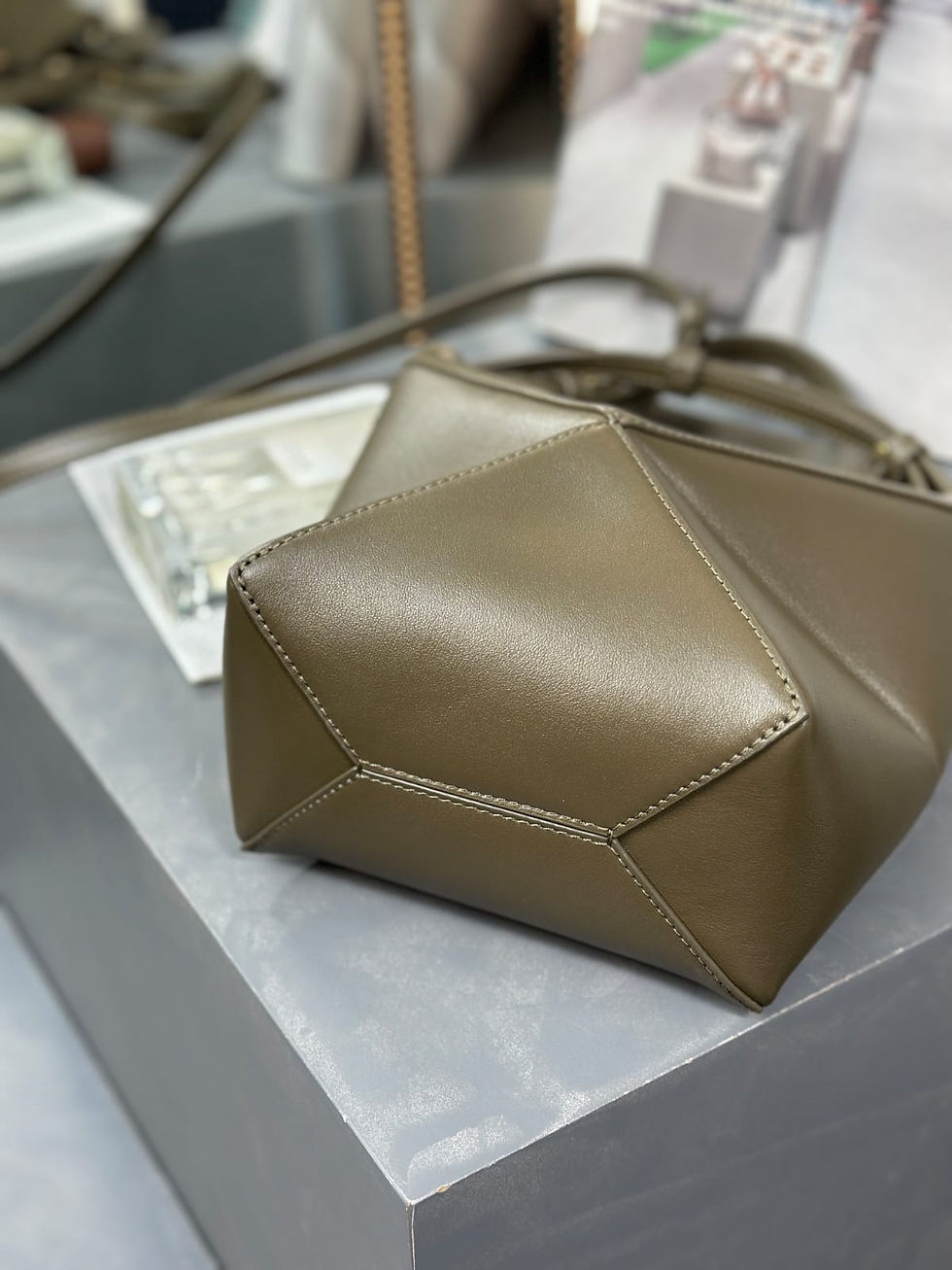 Thumbnail: LOEWE PUZZLE FOLD TOTE BAG MINI IN SHINY CALFSKIN