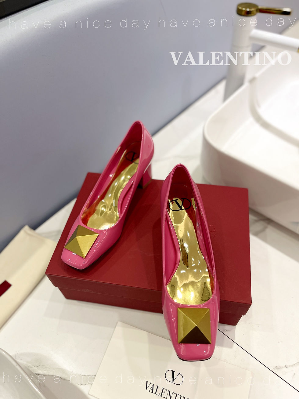 Thumbnail: VALENTINO ONE STUD PATENT LEATHER PUMP