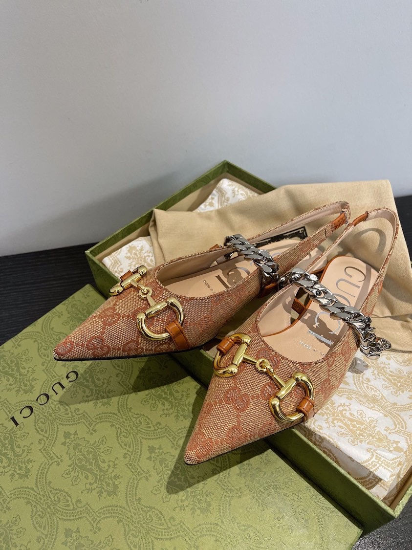 Thumbnail: GUCCI SLINGBACK HEELS