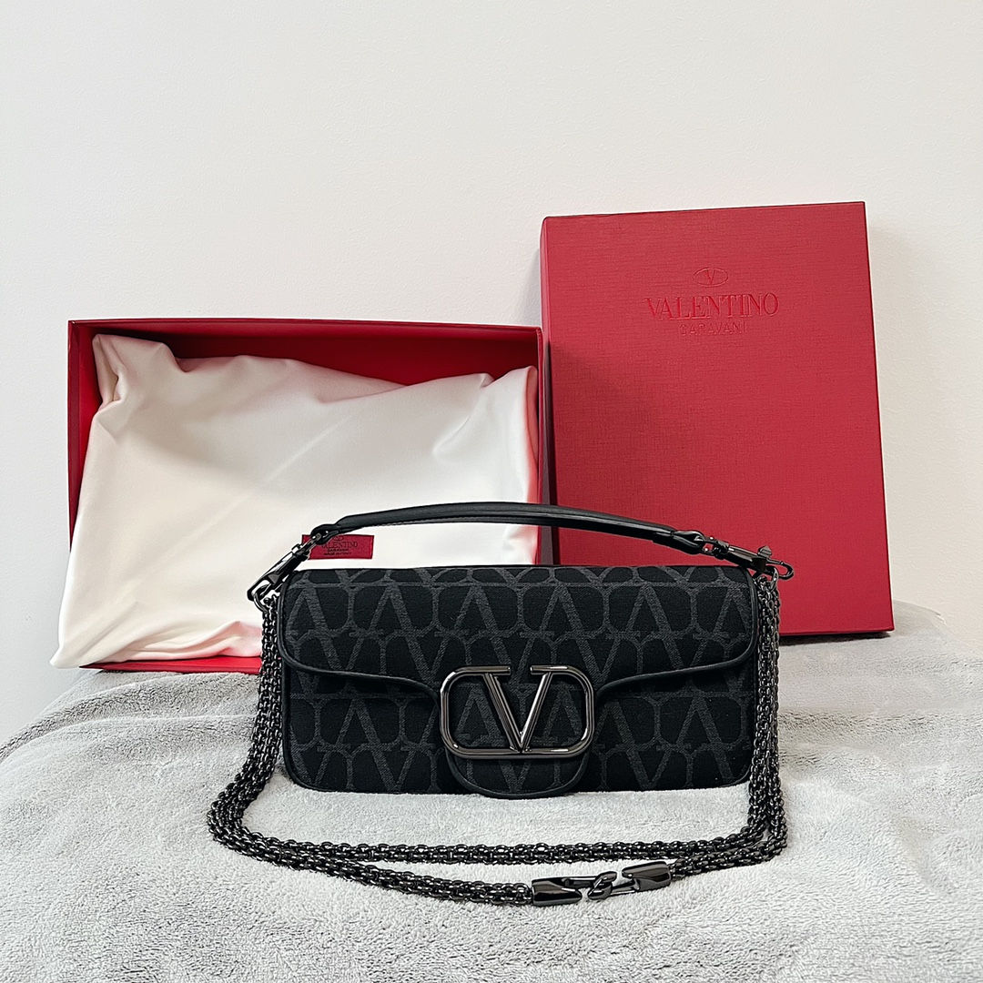 VALENTINO LOCO TOILE ICONOGRAPHE MEDIUM SHOULDER BAG